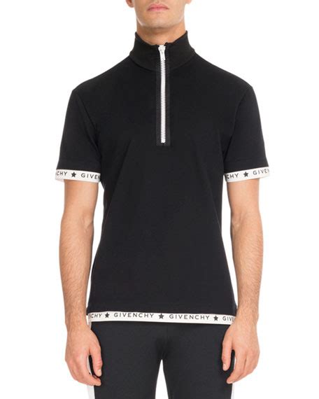 givenchy logo trim zipr front polo shirt|Givenchy Neiman Marcus Women Accessories.